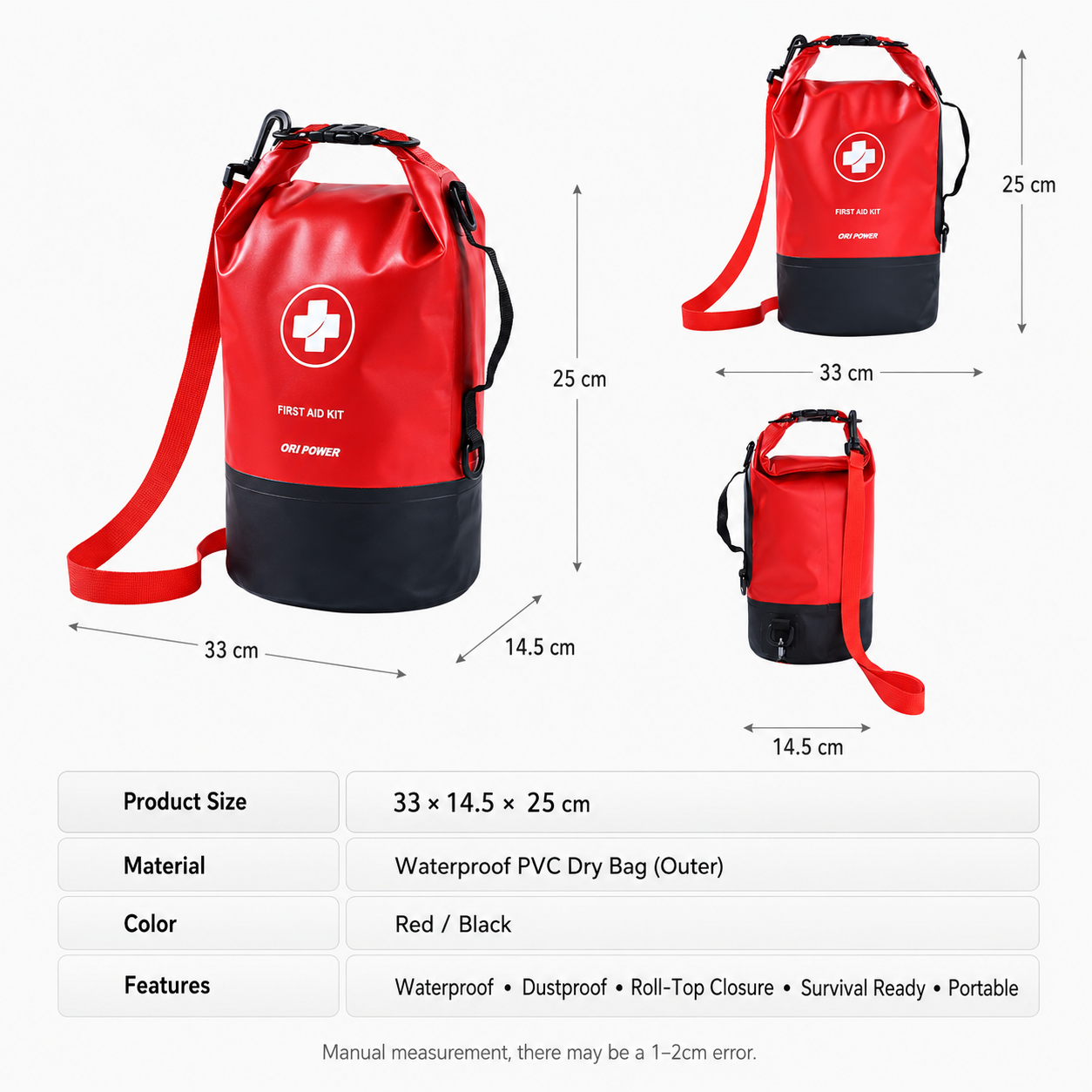FA163 Waterproof Outdoor First Aid Kit specification