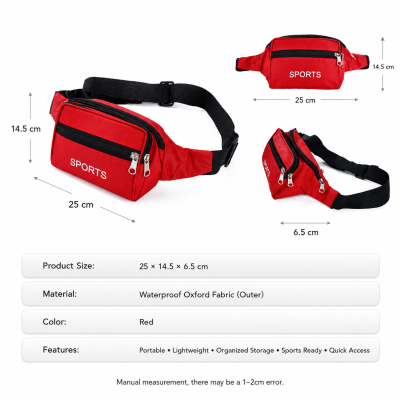 Sports First Aid Kit | Portable Waist Pack Emergency Medical Bag | Outdoor Fitness & OEM Supply