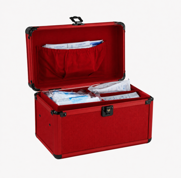 Metal First Aid Kit | Lockable Aluminum Case for Home Family & OEM