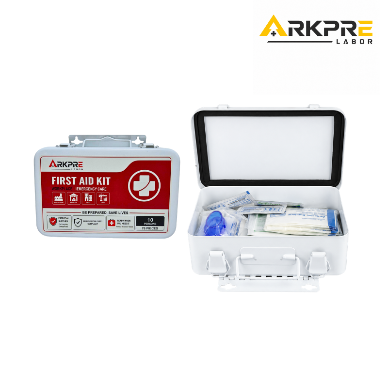 FA-332 Compact Metal First Aid Kit | Wall Mount & Carry Handle | Workplace OEM detail