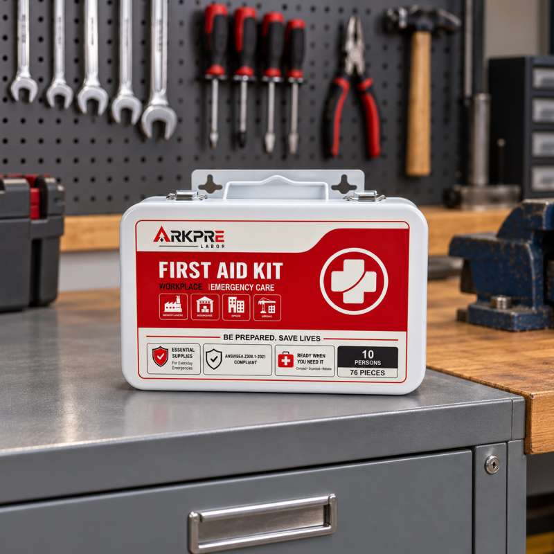 FA-332 Compact Metal First Aid Kit | Wall Mount & Carry Handle | Workplace OEM application 3