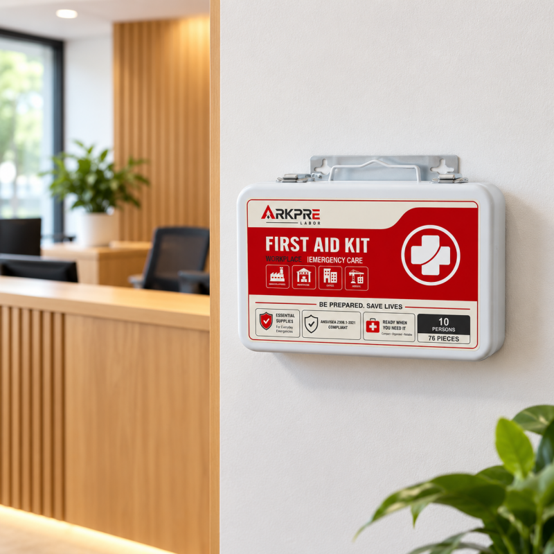 FA-332 Compact Metal First Aid Kit | Wall Mount & Carry Handle | Workplace OEM application 1