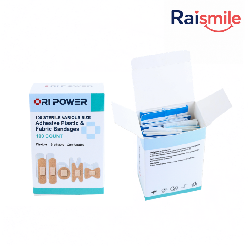 YL-008 Plastic & Fabric Bandages | Sterile Assortment | 100 Count | OEM detail