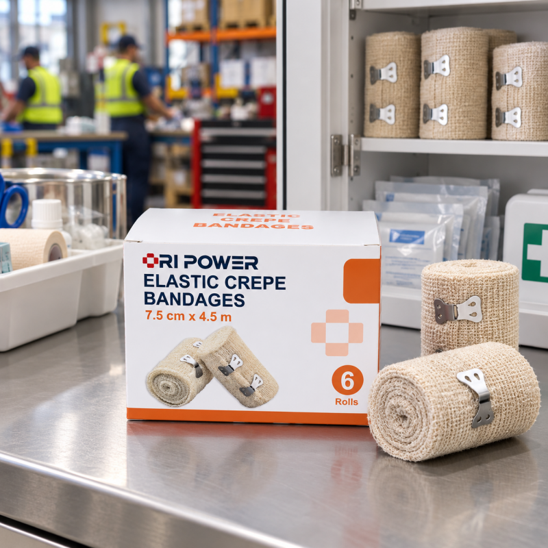 Elastic Crepe Bandage for Workplace First Aid Stations