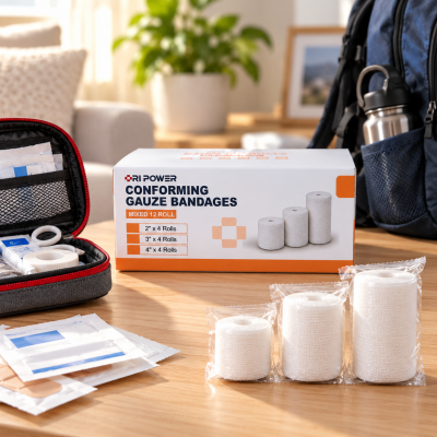 PBT Conforming Gauze Bandage | 12 Rolls, 3 Widths | OEM