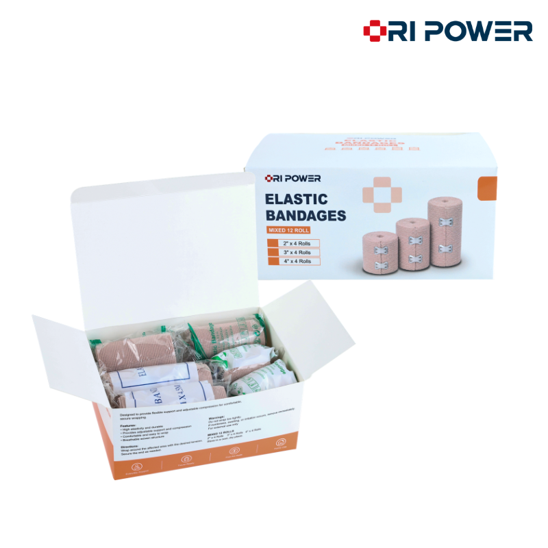 High Elastic Bandage - high elasticity - 12 rolls 3 widths