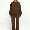 Custom Wholesale Dark Brown Pinstripe Hoodie | OEM Hoodie Manufacturer
