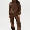 Custom Wholesale Brown Color Block Oversized Hoodie | ODM Hoodie Manufacturer