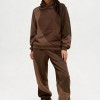Custom Wholesale Brown Color Block Oversized Hoodie | ODM Hoodie Manufacturer
