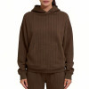 Custom Wholesale Dark Brown Pinstripe Hoodie | OEM Hoodie Manufacturer