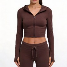 Custom Wholesale Cropped Zip-Up Hoodie Jacket | OEM Jacket Supplier