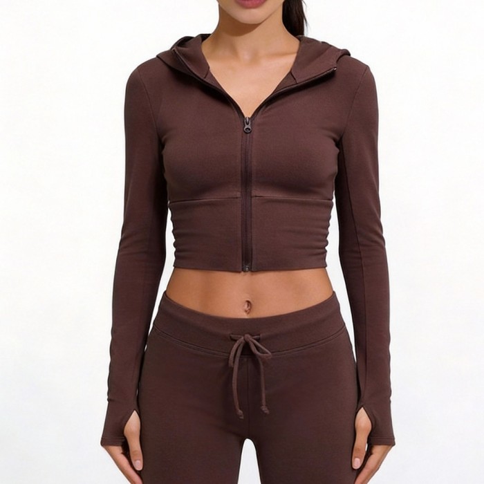 Custom Wholesale Cropped Zip-Up Hoodie Jacket | OEM Jacket Supplier