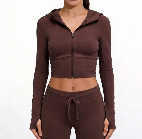 Custom Wholesale Cropped Zip-Up Hoodie Jacket | OEM Jacket Supplier