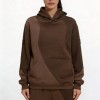 Custom Wholesale Brown Color Block Oversized Hoodie | ODM Hoodie Manufacturer