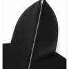 Custom Wholesale Black Full Zip Cropped Boxy Hoodie Manufacturer | OEM Hoodie factory