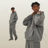 Custom Wholesale Gray Heavyweight Oversized Hoodie Manufacturer | OEM Pullover Hoodie factory