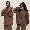 Custom Wholesale Beige 450GSM Cotton Oversized Hoodie Manufacturer | OEM Pullover Hoodie factory