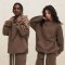 Custom Wholesale Beige 450GSM Cotton Oversized Hoodie Manufacturer | OEM Pullover Hoodie factory