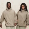 Custom Wholesale Beige 450GSM Cotton Oversized Hoodie Manufacturer | OEM Pullover Hoodie factory