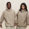 Custom Wholesale Beige 450GSM Cotton Oversized Hoodie Manufacturer | OEM Pullover Hoodie factory