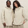 Custom Wholesale Beige 450GSM Cotton Oversized Hoodie Manufacturer | OEM Pullover Hoodie factory