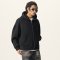 Custom Wholesale Black Full Zip Cropped Boxy Hoodie Manufacturer | OEM Hoodie factory