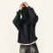 Custom Wholesale Black Full Zip Cropped Boxy Hoodie Manufacturer | OEM Hoodie factory