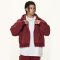 Custom Wholesale Burgundy 350GSM Cropped Boxy Zip Hoodie Manufacturer | OEM Hoodie factory