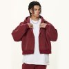 Custom Wholesale Burgundy 350GSM Cropped Boxy Zip Hoodie Manufacturer | OEM Hoodie factory