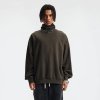 Custom Wholesale Dark Olive 305GSM Mock Neck Sweatshirt Manufacturer | OEM Sweatshirt factory