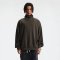 Custom Wholesale Dark Olive 305GSM Mock Neck Sweatshirt Manufacturer | OEM Sweatshirt factory