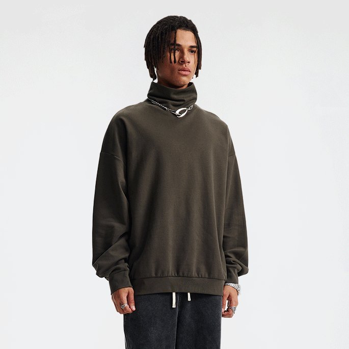 Olive Sweatshirt detail one