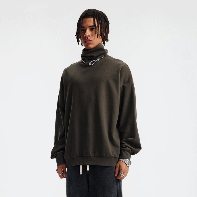 Olive Sweatshirt detail two