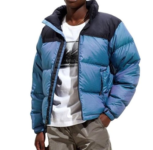 Custom Wholesale Steel Blue Quilted Puffer Jacket Manufacturer | OEM Puffer Jacket factory