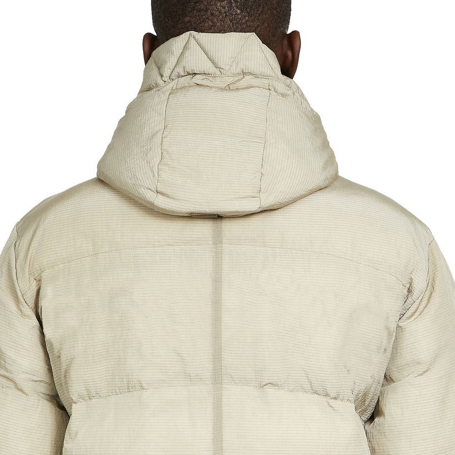 Khaki Puffer Jacket fabric