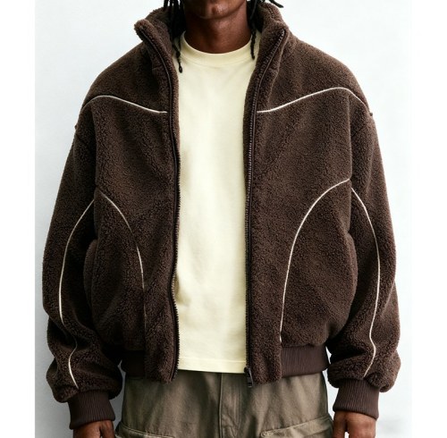 Custom Wholesale Brown Sherpa Jacket Manufacturer | OEM Brown Sherpa Jacket factory