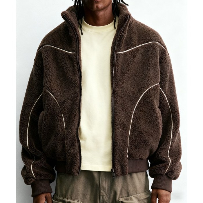 Custom Wholesale Brown Sherpa Jacket Manufacturer | OEM Brown Sherpa Jacket factory
