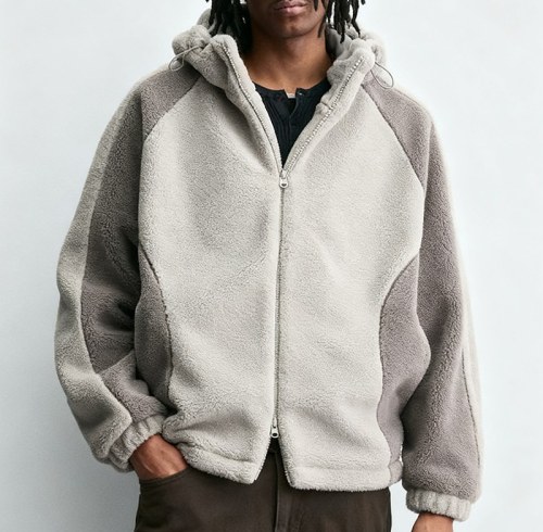 Custom Wholesale Grey Sherpa Hoodie Manufacturer | OEM Grey Sherpa Hoodie factory