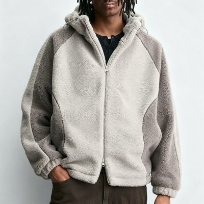 Custom Wholesale Grey Sherpa Hoodie Manufacturer | OEM Grey Sherpa Hoodie factory