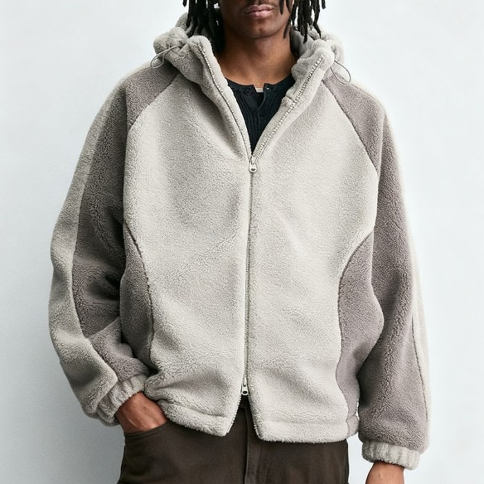 Custom Wholesale Grey Sherpa Hoodie Manufacturer | OEM Grey Sherpa Hoodie factory