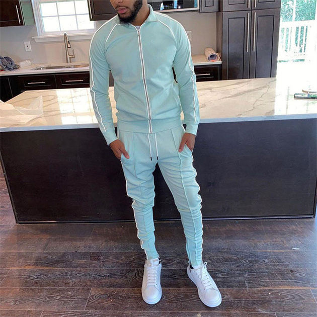Caucasian model wearing a custom hoodie: the finished result of OEM production from the brand's own tech pack