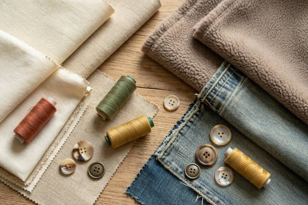 Vintage fabric textures and materials