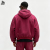 Custom Men's Distressed Hooded Washed Workwear Jacket