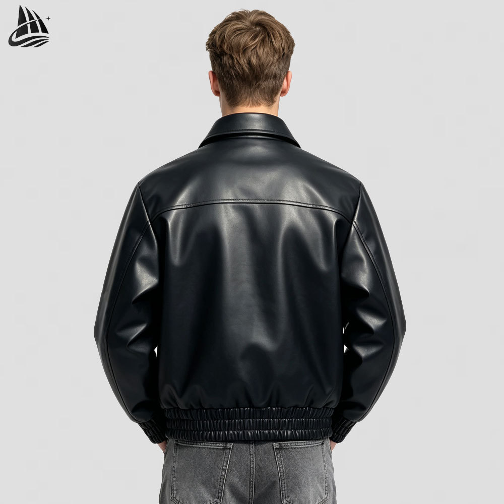 Custom Vintage Motorcycle Bomber Jacket back