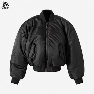 Custom Oversized Nylon Bomber Jacket