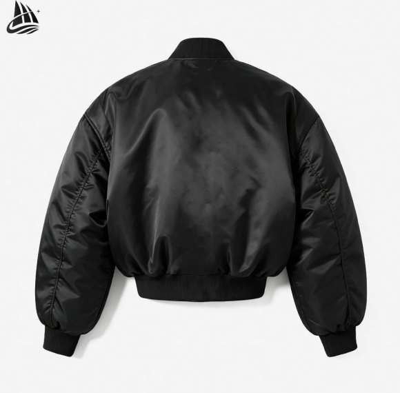 Custom Oversized Nylon Bomber Jacket