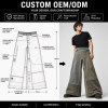 Custom Mud Wash Deconstructed Wide Leg Jeans