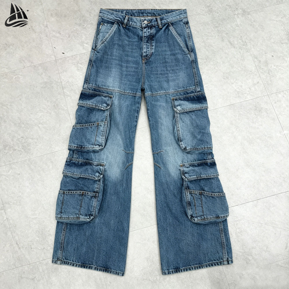 Custom Cargo Workwear Denim Pants front
