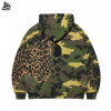 Custom Cheetah Camo Patchwork Zip Up Hoodie