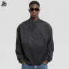 Custom Quarter Zip Torn Distressed Sweatshirt